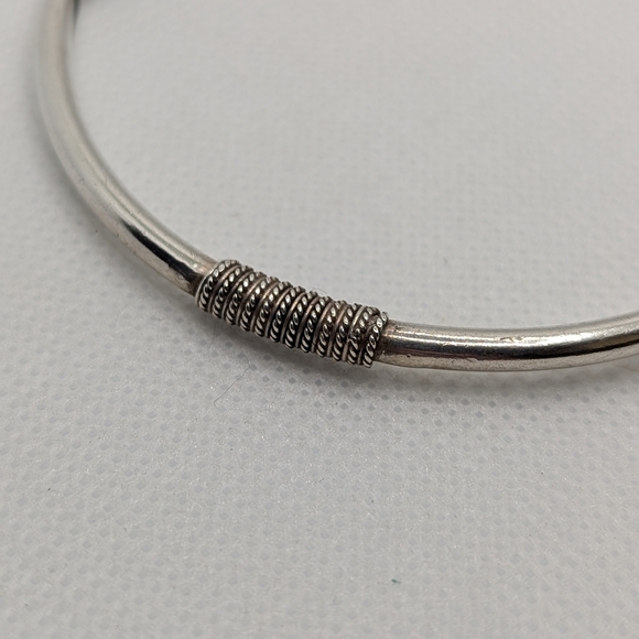 Silver Bangle Bracelet - Picture 2 of 3